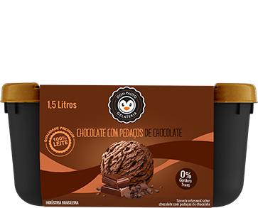 Sorvete Chocolate com Pedaços (1,5L)